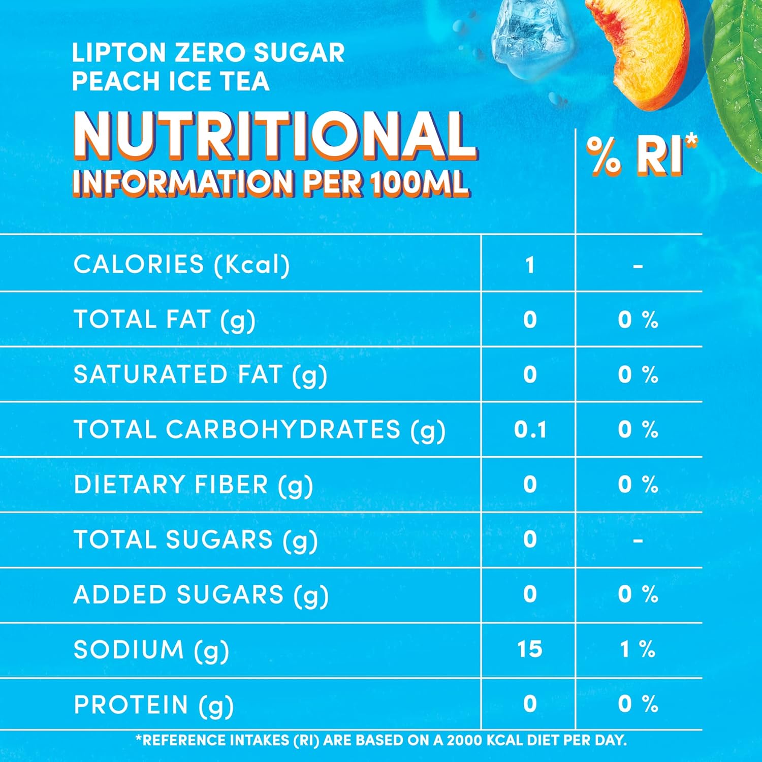 Lipton Zero Sugar Peach Ice Tea 320ml