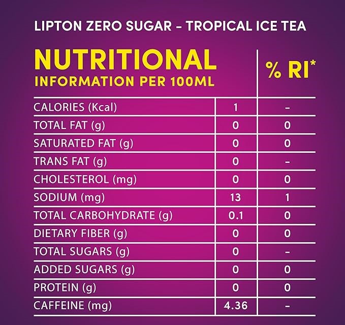 Lipton Zero Sugar Tropical Ice Tea 320ml