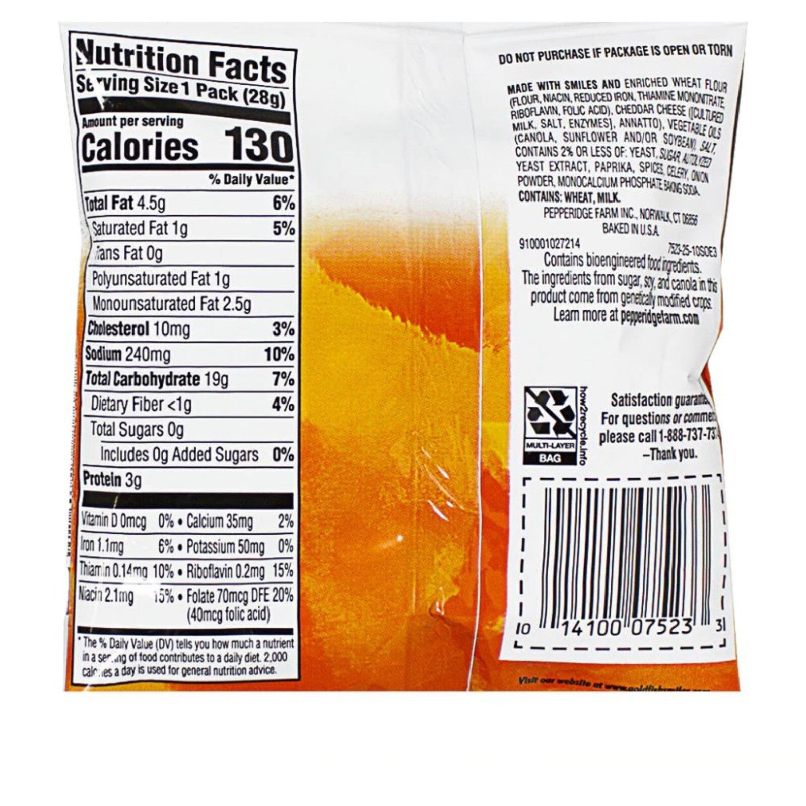 Goldfish cheddar Snack Crackers, 28g