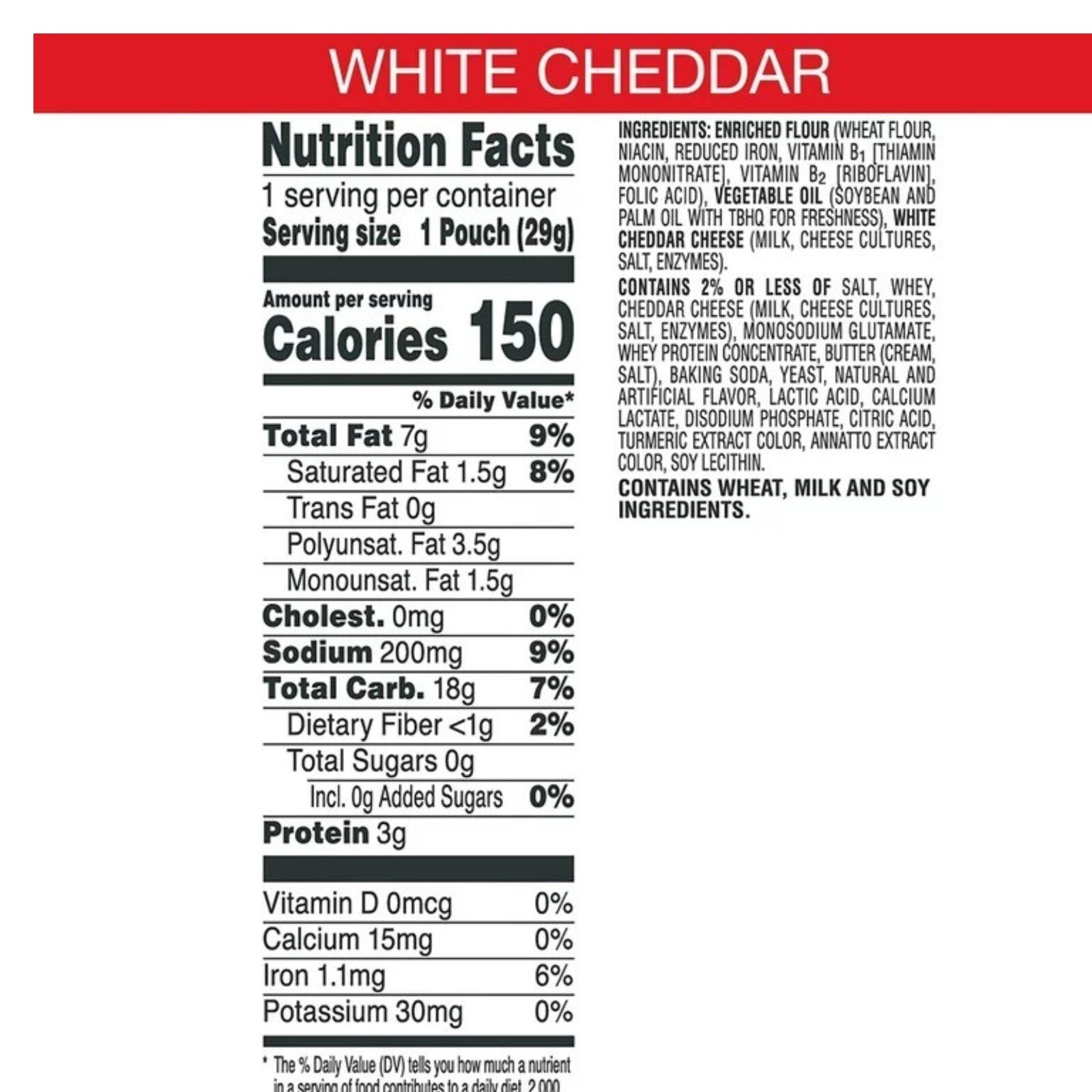 Cheez-It White Cheddar Cheese Crackers 29g