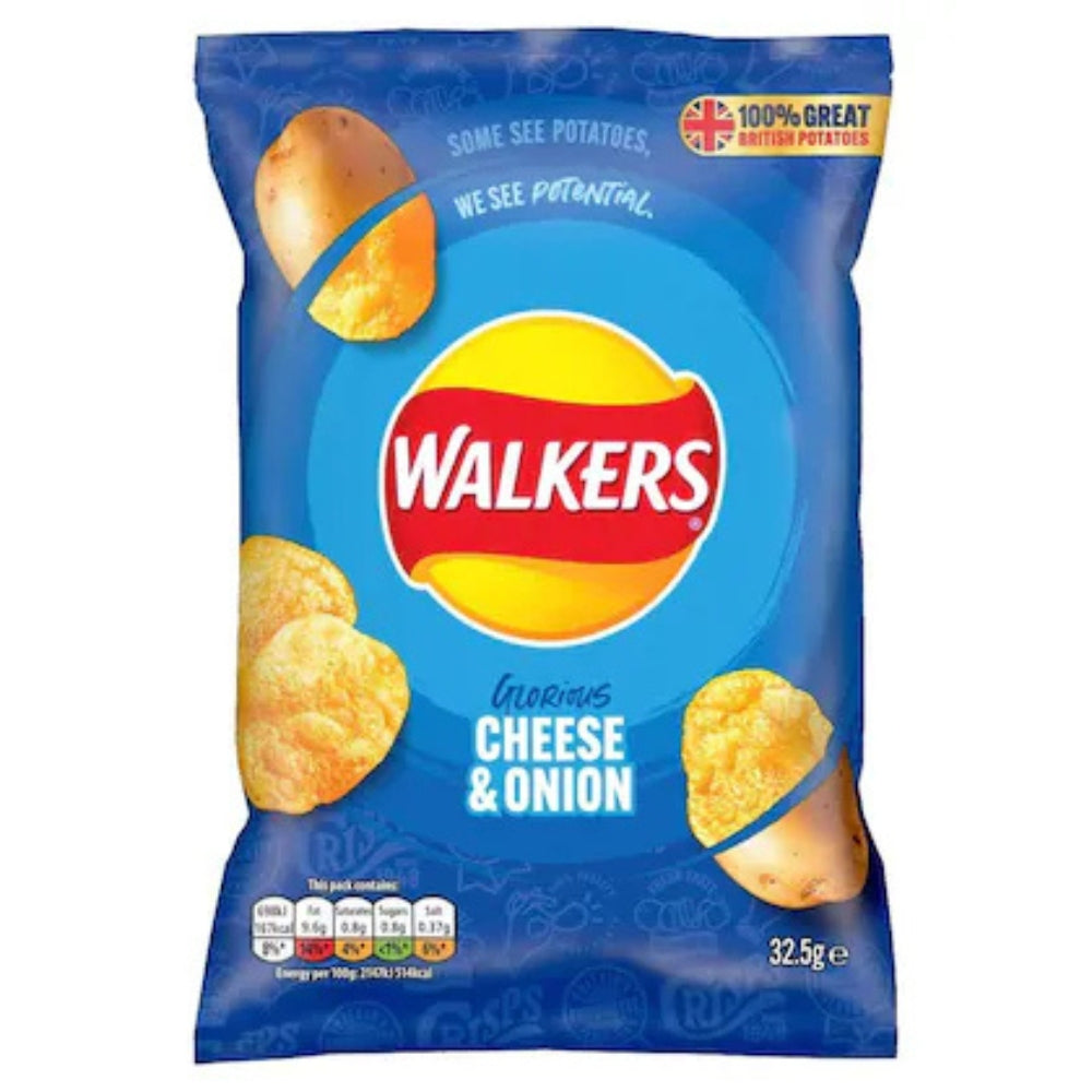 Walkers Cheese and Onion Crisps 32.5g