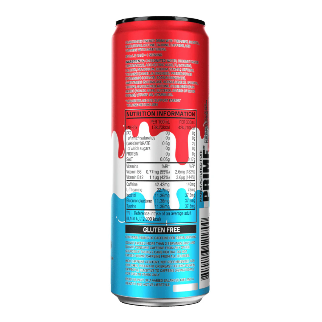 Prime Energy Drink Ice Pop Flavour