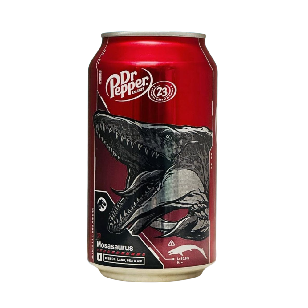 Dr Pepper (Jurassic World Limited‑Edition), 355ml – Snackstar