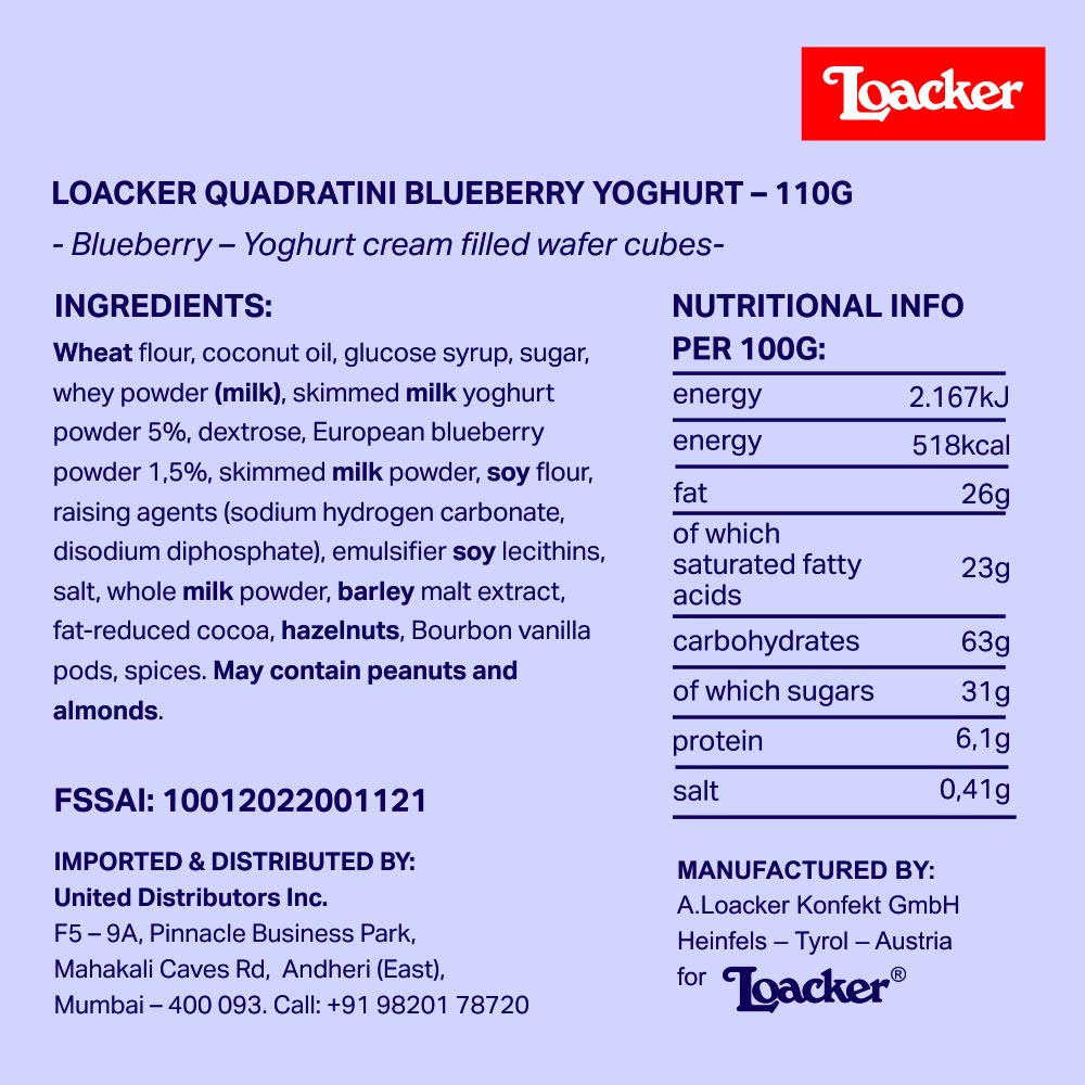 Loacker Quadratini Blueberry Yoghurt