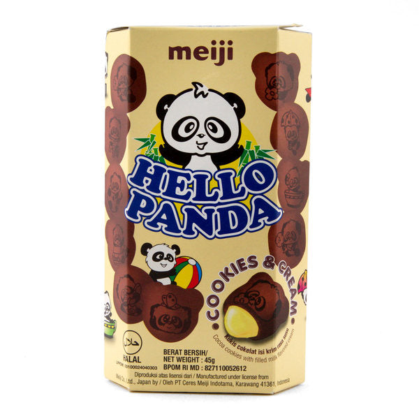 Meiji Hello Panda Cookies & Cream Biscuits Snackstar