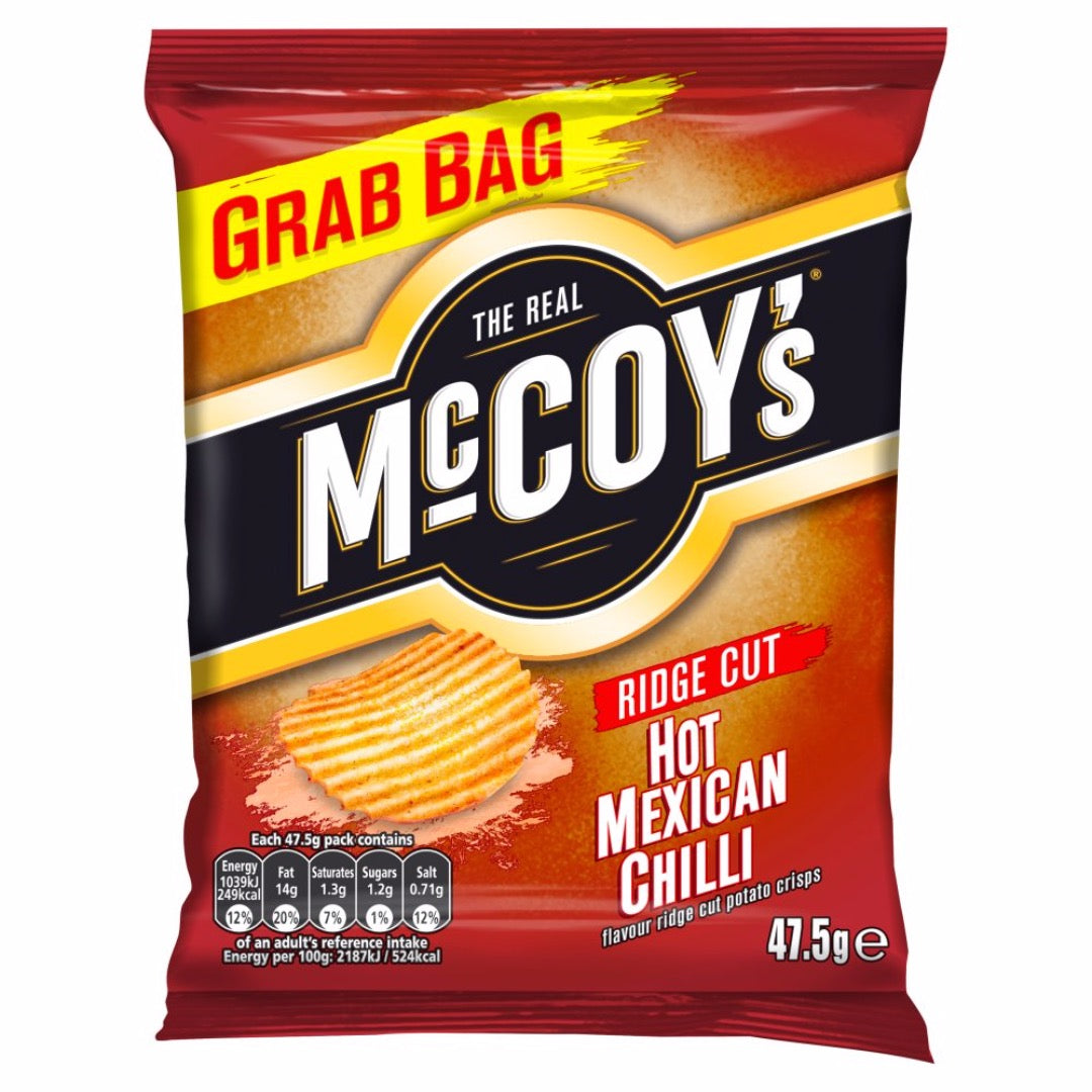 McCoy's Hot Mexican Chilli Ridge Cut Potato Crisps